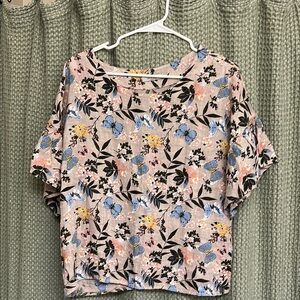 Viola borghi Linen floral Top - Multicolor